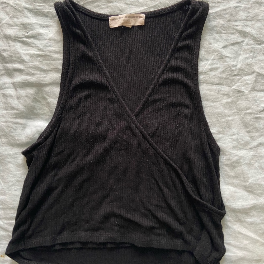 Urban outfitters black crop top